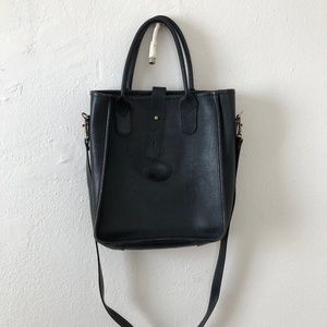 Vintage Michael Green Black Leather Handbag
